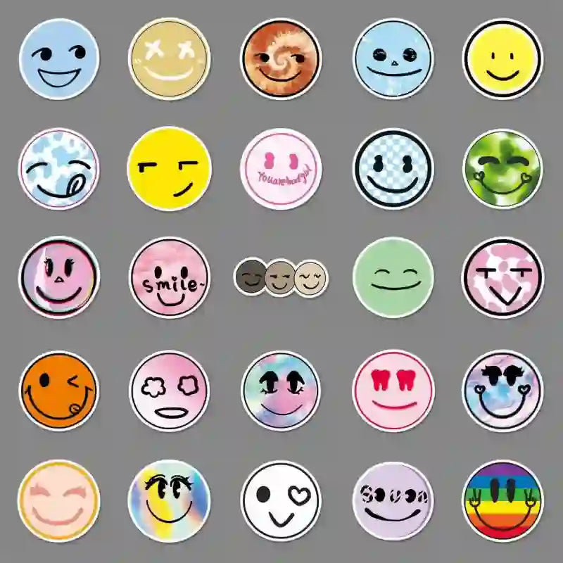 50pcs Smiling Stickers