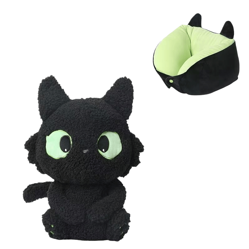 Black Cat U-shaped Pillow