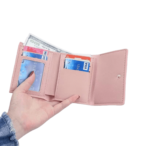 Small Trifold Leather Pig Wallet