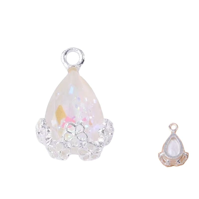 10pcs Diamond Droplets-Silver Base2