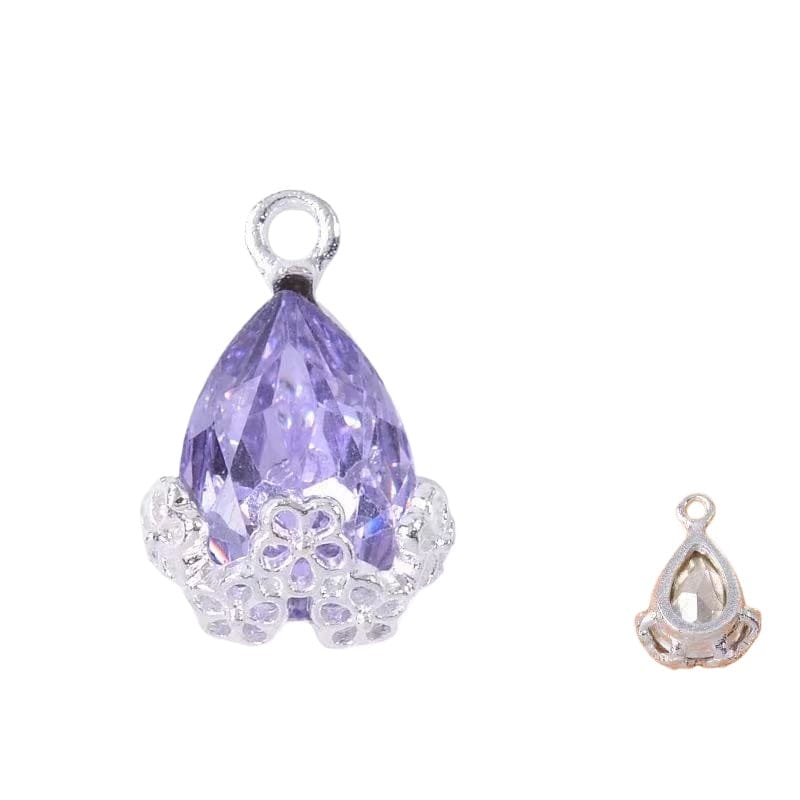 10pcs Diamond Droplets-Silver Base2