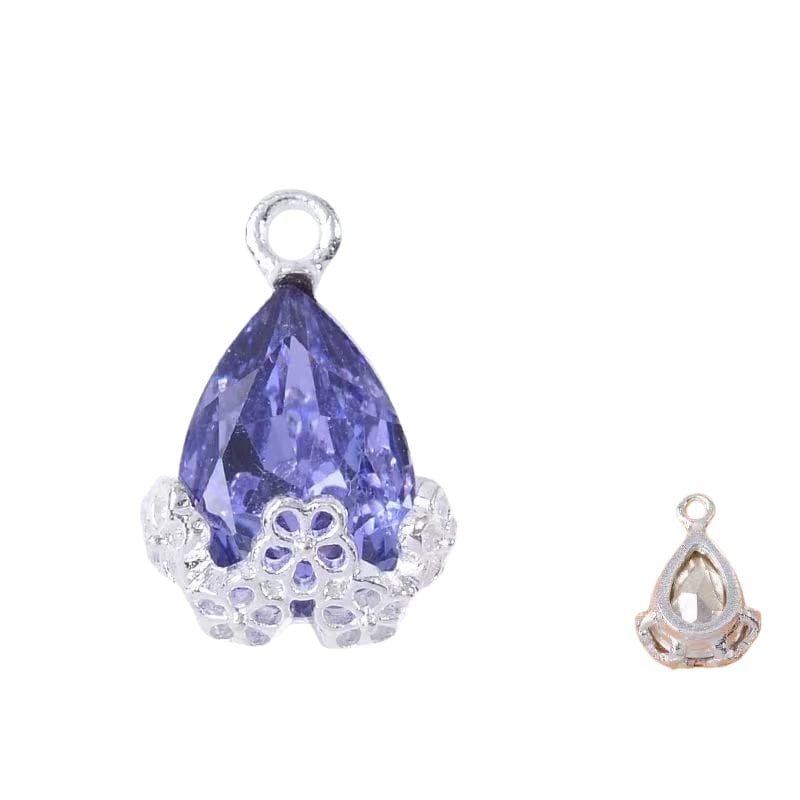 10pcs Diamond Droplets-Silver Base2