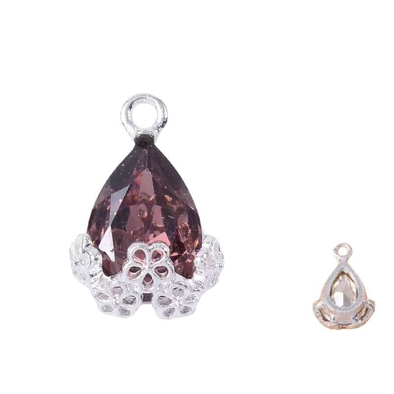 10pcs Diamond Droplets-Silver Base2