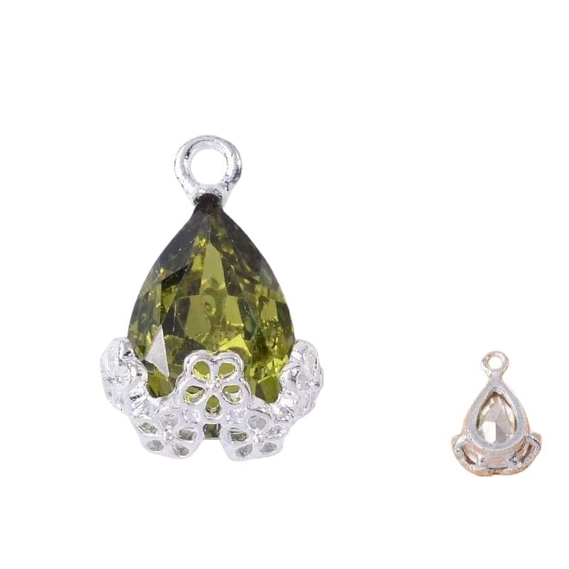 10pcs Diamond Droplets-Silver Base2