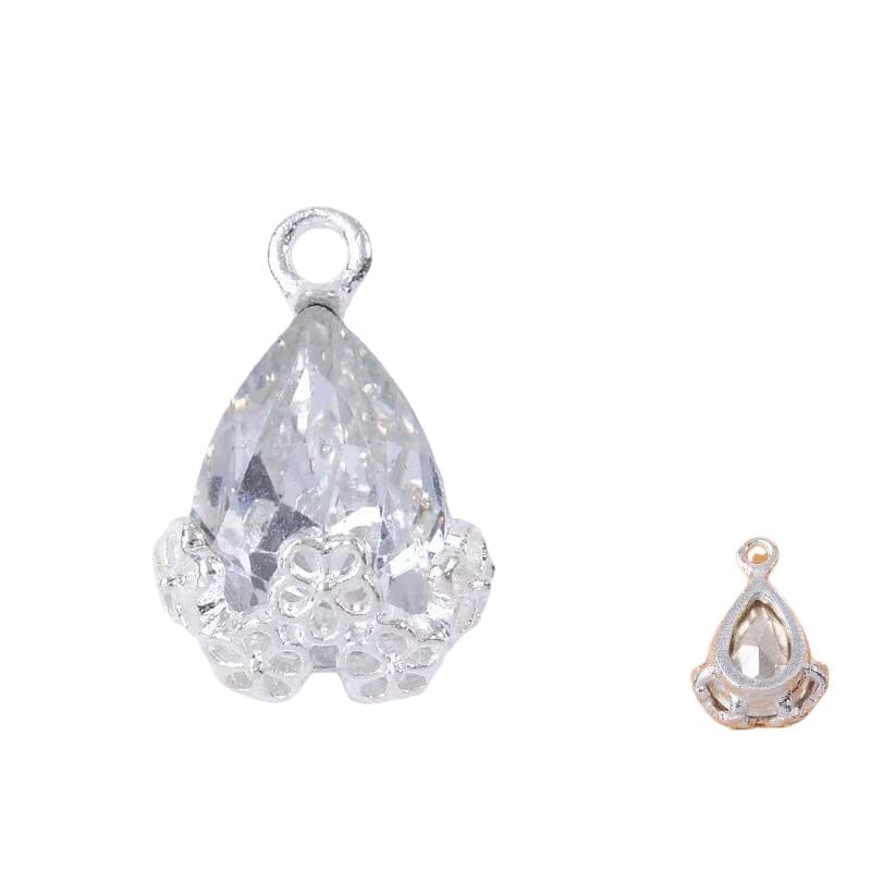 10pcs Diamond Droplets-Silver Base2