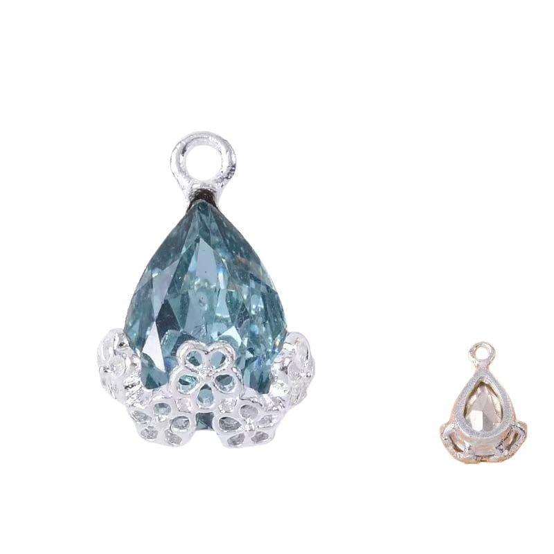 10pcs Diamond Droplets-Silver Base2