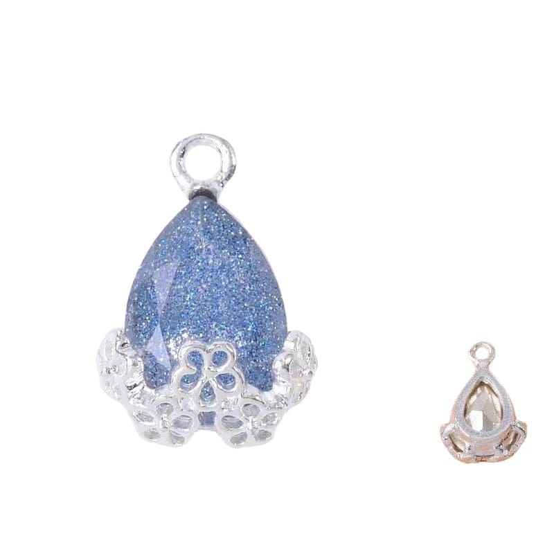 10pcs Diamond Droplets-Silver Base2