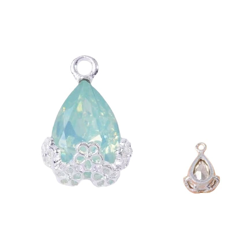 10pcs Diamond Droplets-Silver Base2