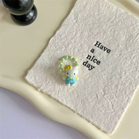 Kitty Hand-made Beads Ring