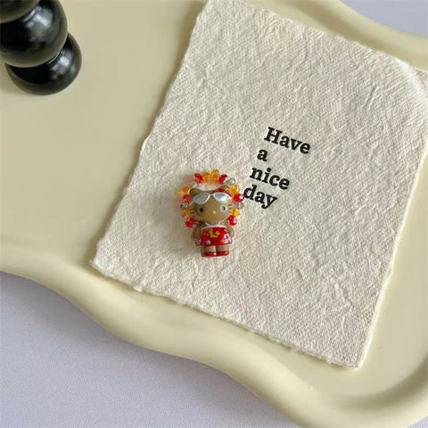 Kitty Hand-made Beads Ring