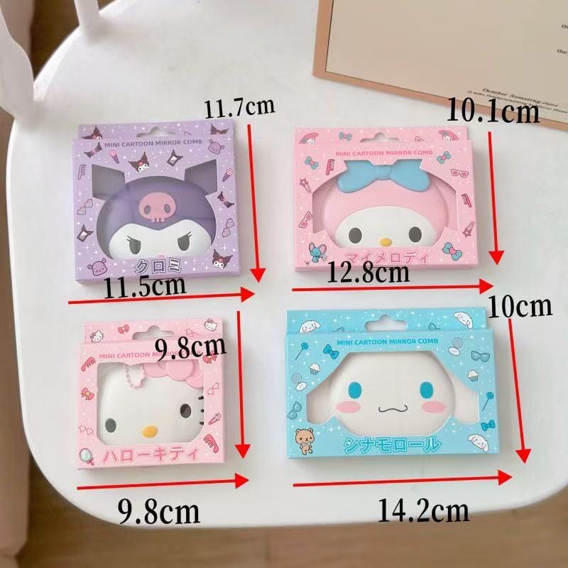 Mirror with Hair Comb