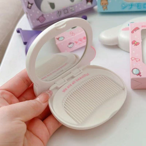 Mirror with Hair Comb