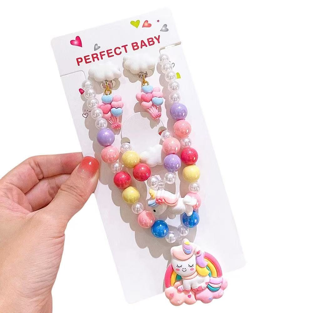 Girls Unicorn Necklace Set