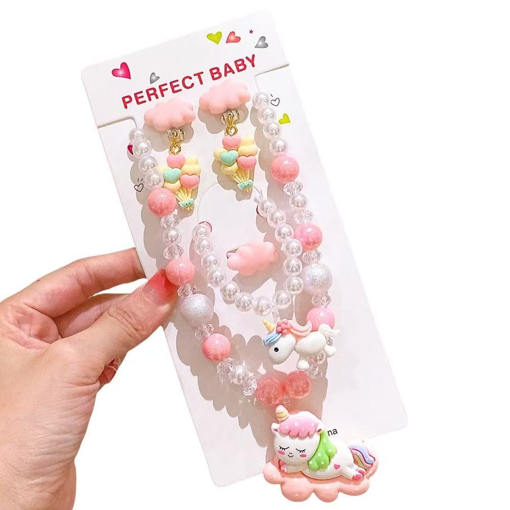 Girls Unicorn Necklace Set