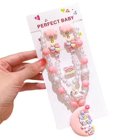 Girls Unicorn Necklace Set