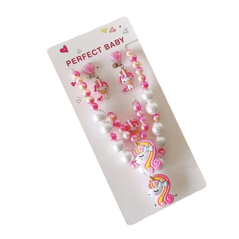 Girls Unicorn Necklace Set