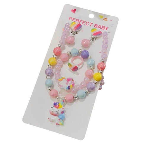 Girls Unicorn Necklace Set