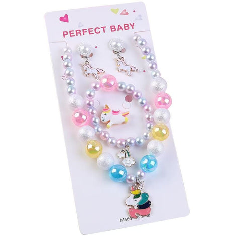 Girls Unicorn Necklace Set