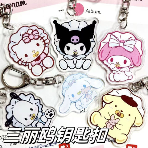 6pcs Sanrio Keychain Hooks