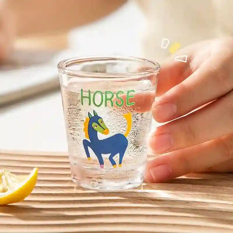 12pcs Animals Mini Glass Cup