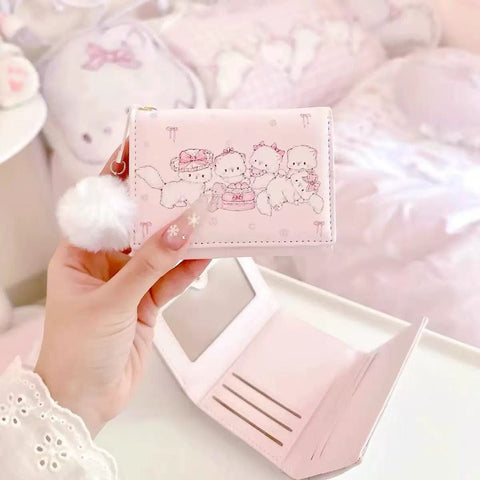 Cat 3-fold Wallet Card Bag