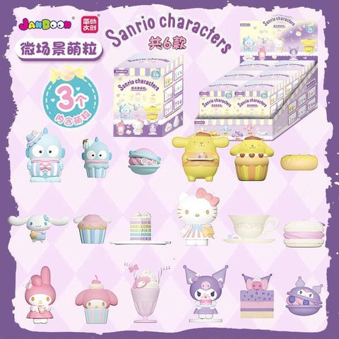 6PCS Miniature scenes of Sanrio Blind box