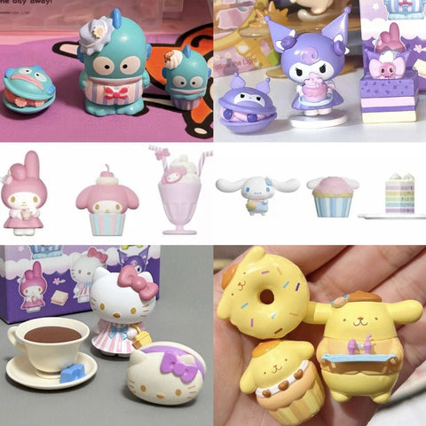 6PCS Miniature scenes of Sanrio Blind box