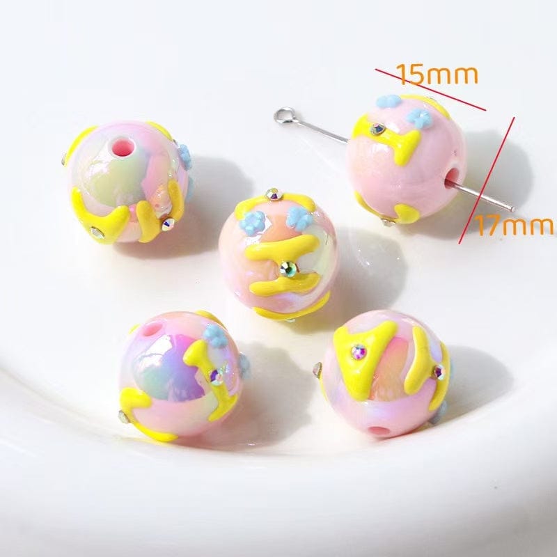 10pcs Ins Drawn Penbeads