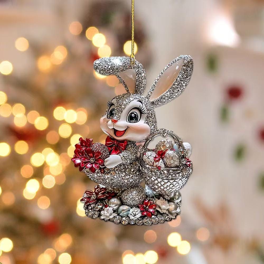 3pcs Rabbit Diamond Ornaments