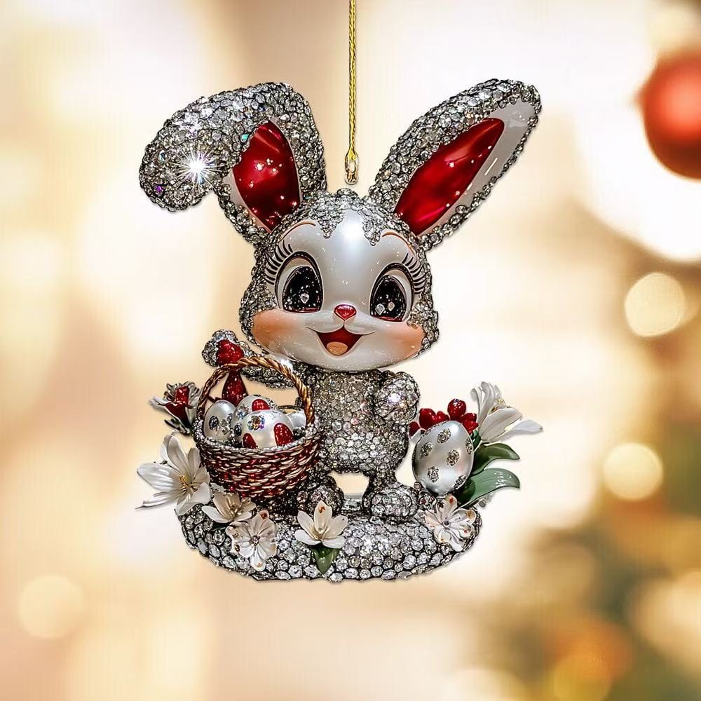 3pcs Rabbit Diamond Ornaments
