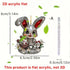 3pcs Rabbit Diamond Ornaments