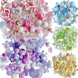 50g Colorful Irregular Round Beads Mix