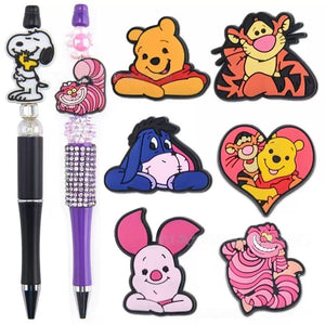 50pcs Winnie PVC penbeads