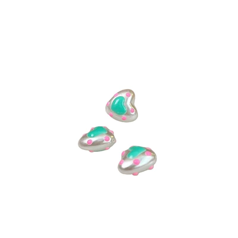 5pcs Heart-Shaped Penbeads