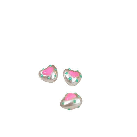 5pcs Heart-Shaped Penbeads