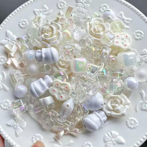 100g Colorful Irregular Round Beads Mix