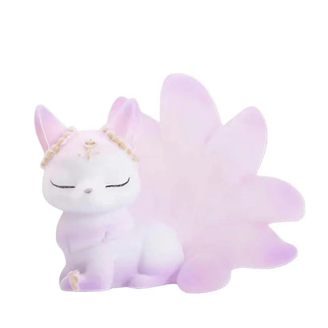 Colorful flocking Nine-tailed Fox Blind box