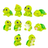 10 pcs/set Green turtle