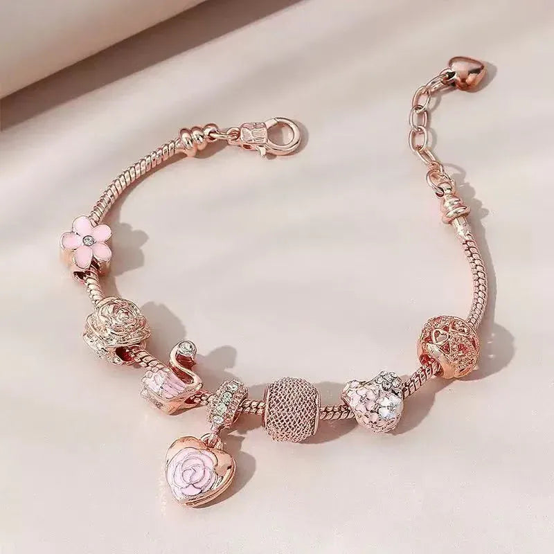 Forever Love Pandora Bracelet-Pink