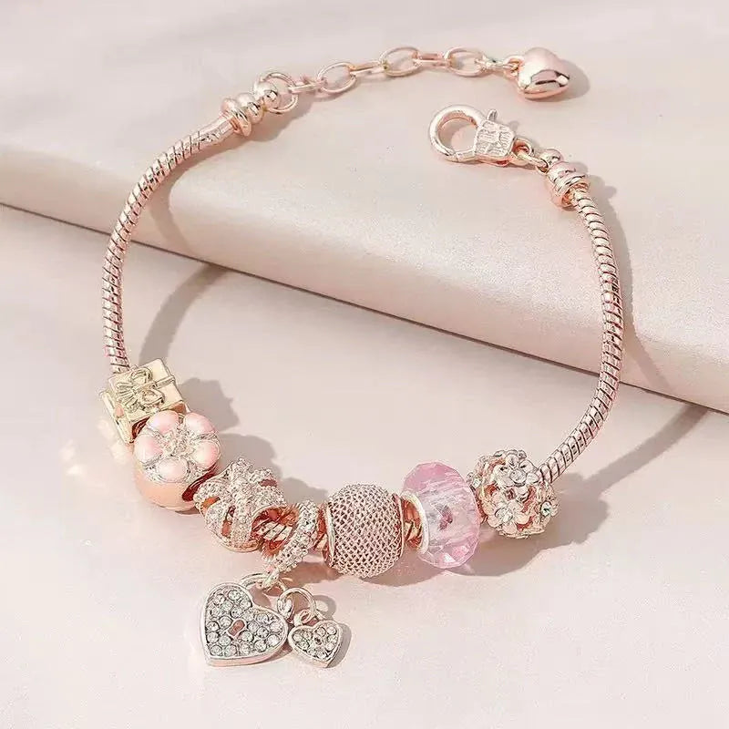 Forever Love Pandora Bracelet-Pink