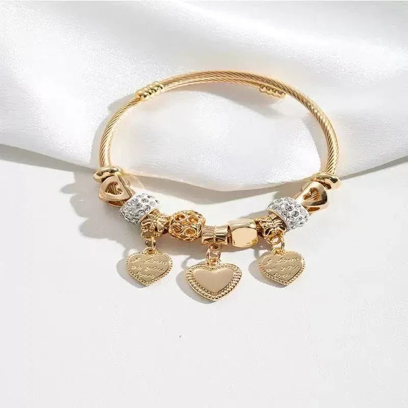 Forever Love Pandora Bracelet-Golden