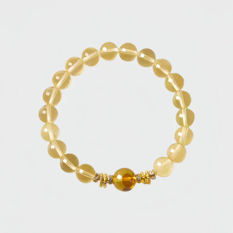 Golden Flow Natural Crystal Bracelet