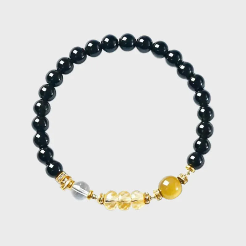 Earth Element Natural Obsidian Bracelet