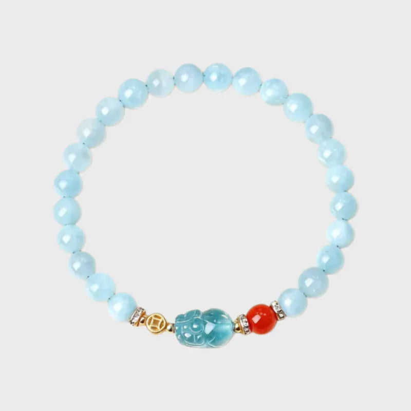 Wealth Attraction Natural Aquamarine Bracelet