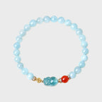 Bracelet en aigue-marine naturelle pour attirer la richesse