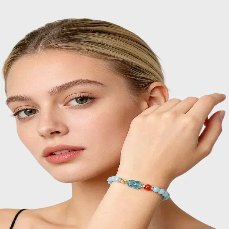Blue Pi Xiu Natural Crystal Bracelet