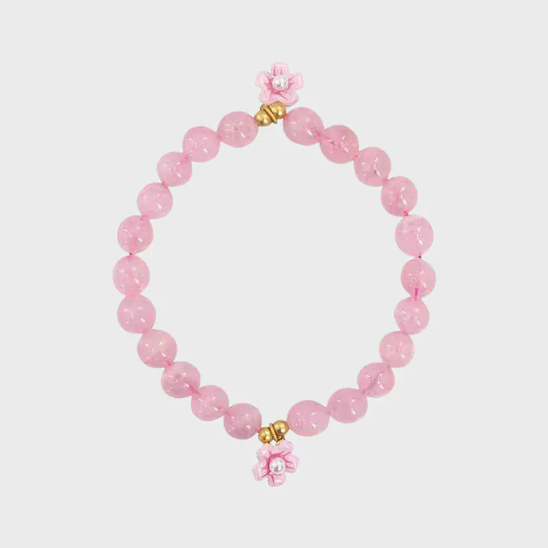 Peach Blossoms Natural Crystal Bracelet