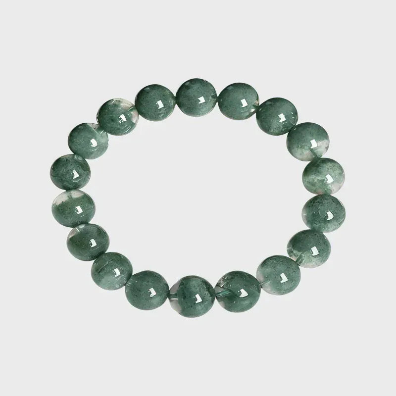 Green Phantom Quartz Natural Crystal Bracelet