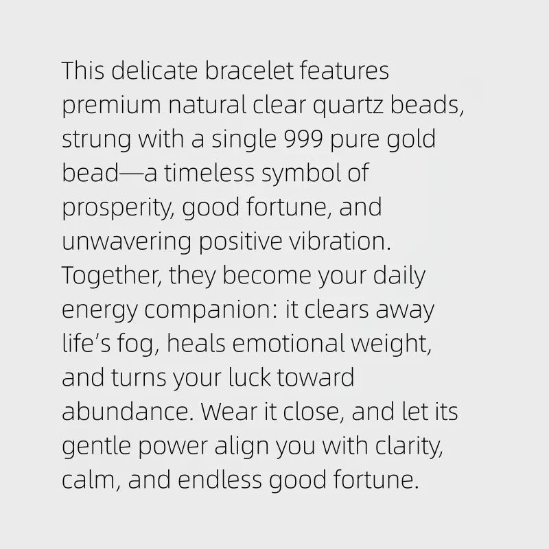 Gold Nirvana Natural Crystal Bracelet