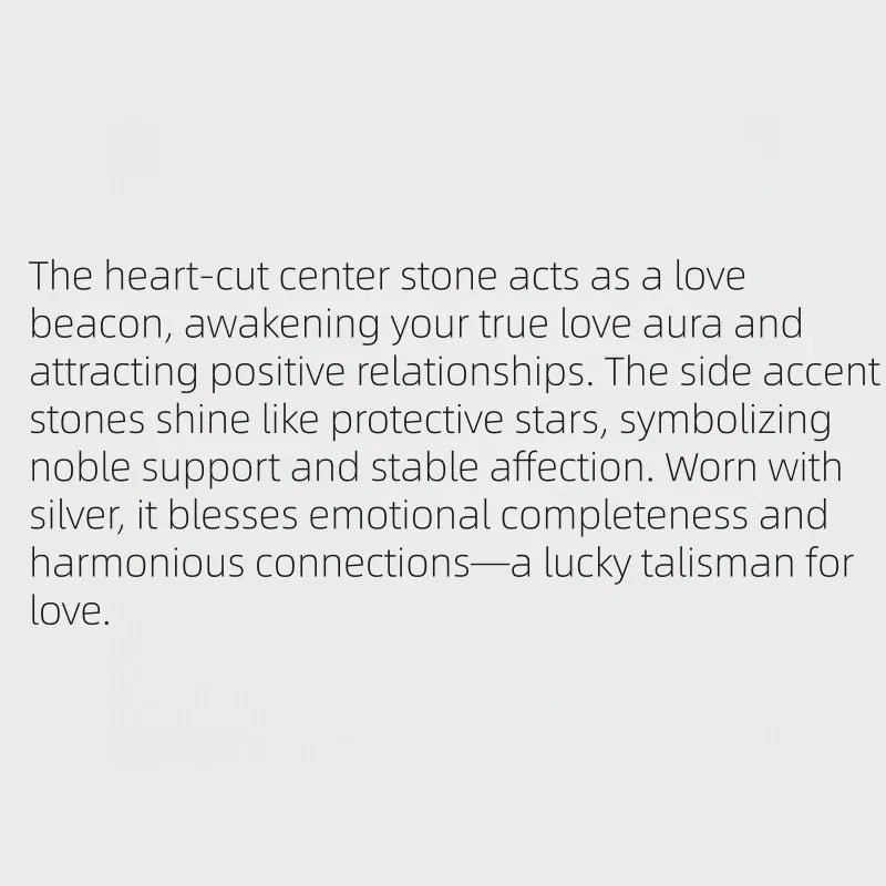 Heart Natural Clear Crystal Ring Love Gift